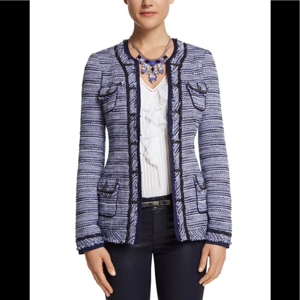 💙 Stunning Blue Tweed Blazer Jacket from White House Black Market 💙